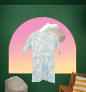 The Oasis Baby Kurung Dress with Scallop Embroidery Mirage Print - Umbi