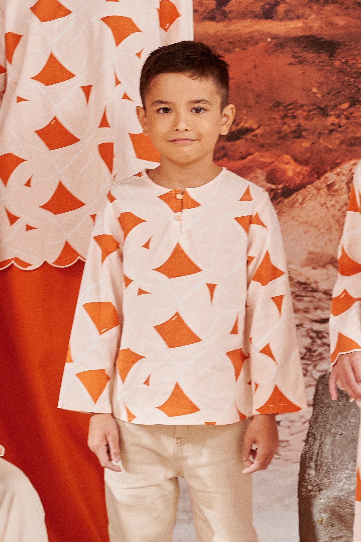 The Oasis Boy Kurta Desert Print - Umbi