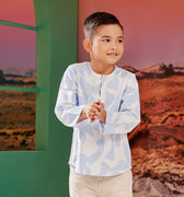 The Oasis Boy Kurta Mirage Print - Umbi