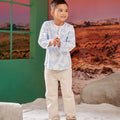 The Oasis Boy Kurta Mirage Print - Umbi