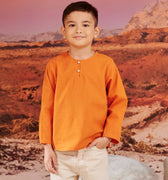 The Oasis Boy Kurta Orange - Umbi
