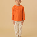 The Oasis Boy Kurta Orange - Umbi