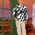 The Oasis Boy Kurta Shadow Print - Umbi