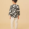 The Oasis Boy Kurta Shadow Print - Umbi