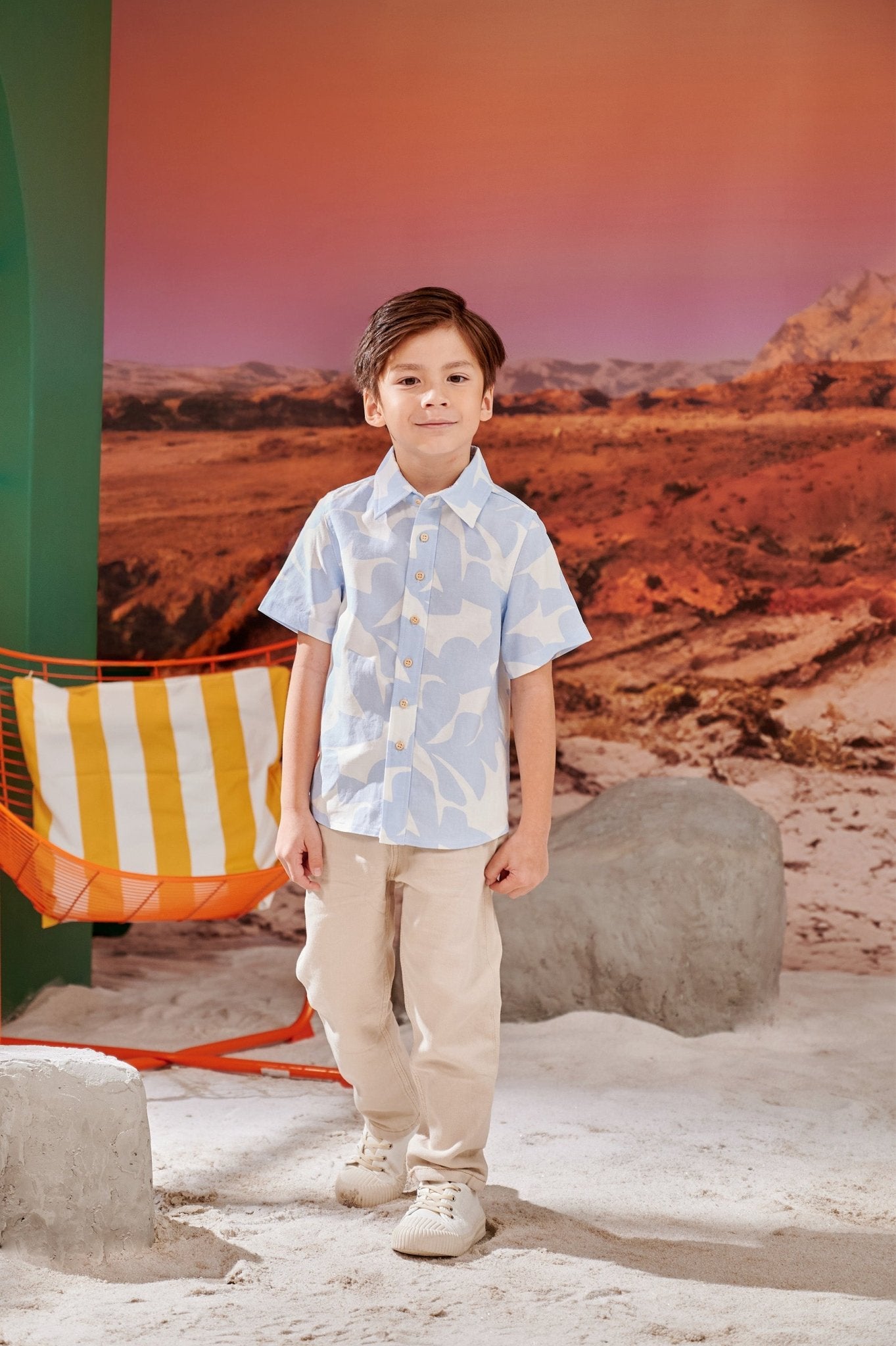 The Oasis Boy Sunday Shirt Mirage Print - Umbi