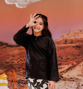 The Oasis Girl Kurung Top Black - Umbi