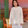 The Oasis Girl Kurung Top White - Umbi
