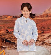 The Oasis Girl Mandarin Collar Kurung Top Mirage Print - Umbi