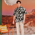 The Oasis Men Holiday Shirt Shadow Print - Umbi