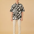 The Oasis Men Holiday Shirt Shadow Print - Umbi