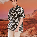 The Oasis Men Holiday Shirt Shadow Print - Umbi