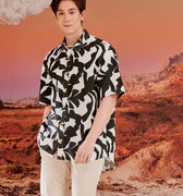 The Oasis Men Holiday Shirt Shadow Print - Umbi