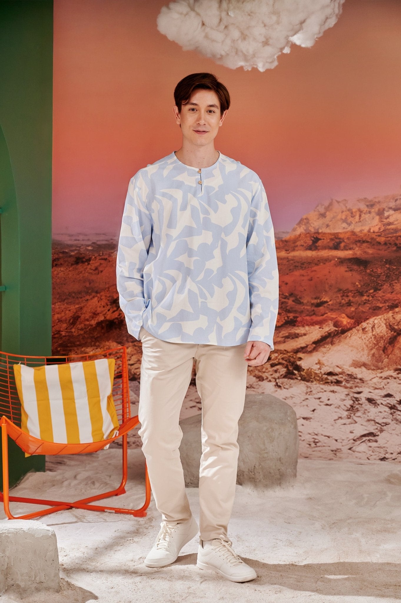 The Oasis Men Kurta Mirage Print - Umbi