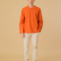 The Oasis Men Kurta Orange - Umbi