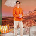 The Oasis Men Kurta Orange - Umbi