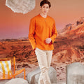 The Oasis Men Kurta Orange - Umbi