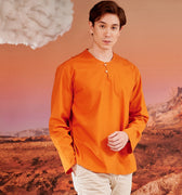 The Oasis Men Kurta Orange - Umbi