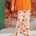 The Oasis Women Classic Skirt with Scallop Embroidery Desert Print - Umbi