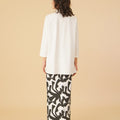 The Oasis Women Classic Skirt with Scallop Embroidery Shadow Print - Umbi
