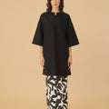 The Oasis Women Classic Skirt with Scallop Embroidery Shadow Print - Umbi