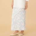 The Oasis Women Column Skirt with Back Pleats Mirage Print - Umbi