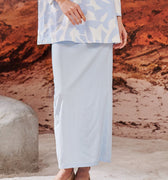 The Oasis Women Column Skirt with Back Pleats Sky Blue - Umbi