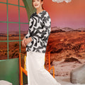 The Oasis Women Kurung Top with Scallop Embroidery Shadow Print - Umbi