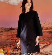 The Oasis Women Long Kurung Blouse Black - Umbi