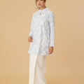 The Oasis Women Mandarin Collar Kurung Top Mirage Print - Umbi