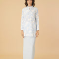 The Oasis Women Mandarin Collar Kurung Top Mirage Print - Umbi