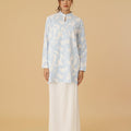 The Oasis Women Mandarin Collar Kurung Top Mirage Print - Umbi