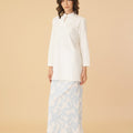 The Oasis Women Mandarin Collar Kurung Top White - Umbi