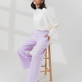 The Office Runway Women Straight Cut Pants Lilac - Umbi