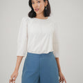The Office Runway Women Straight Cut Pants Steel Blue - Umbi