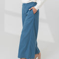 The Office Runway Women Straight Cut Pants Steel Blue - Umbi