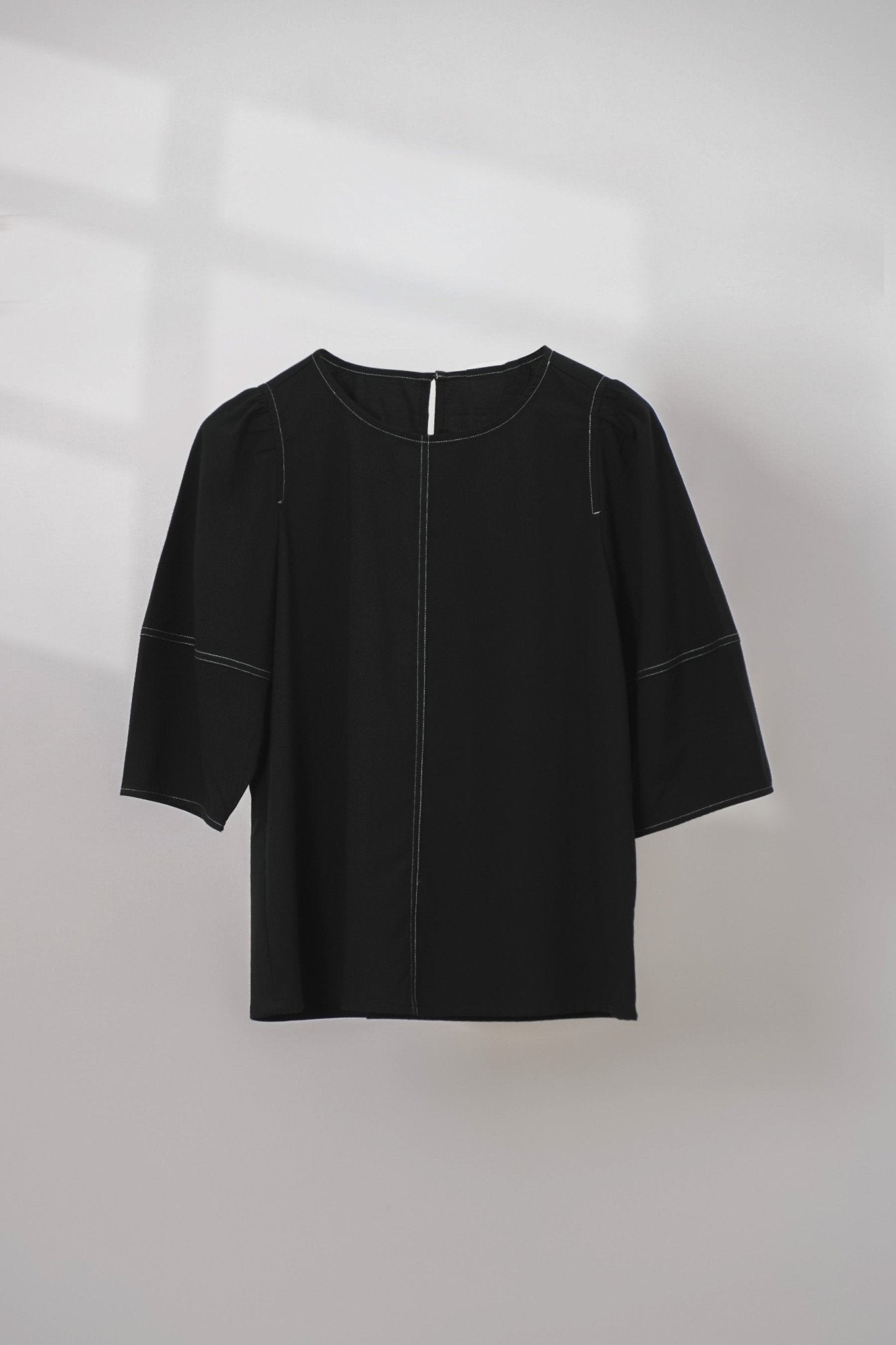 The Office Runway Women Three Quarter Sleeve Blouse Black - Umbi