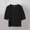 The Office Runway Women Three Quarter Sleeve Blouse Black - Umbi
