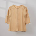 The Office Runway Women Three Quarter Sleeve Blouse Latte - Umbi