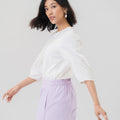 The Office Runway Women Three Quarter Sleeve Blouse White - Umbi