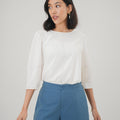 The Office Runway Women Three Quarter Sleeve Blouse White - Umbi