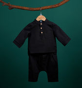 The Rimba Raya Baby Baju Melayu Set Black - Umbi