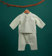 The Rimba Raya Baby Baju Melayu Set Matcha Green - Umbi