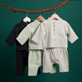 The Rimba Raya Baby Baju Melayu Set Matcha Green - Umbi