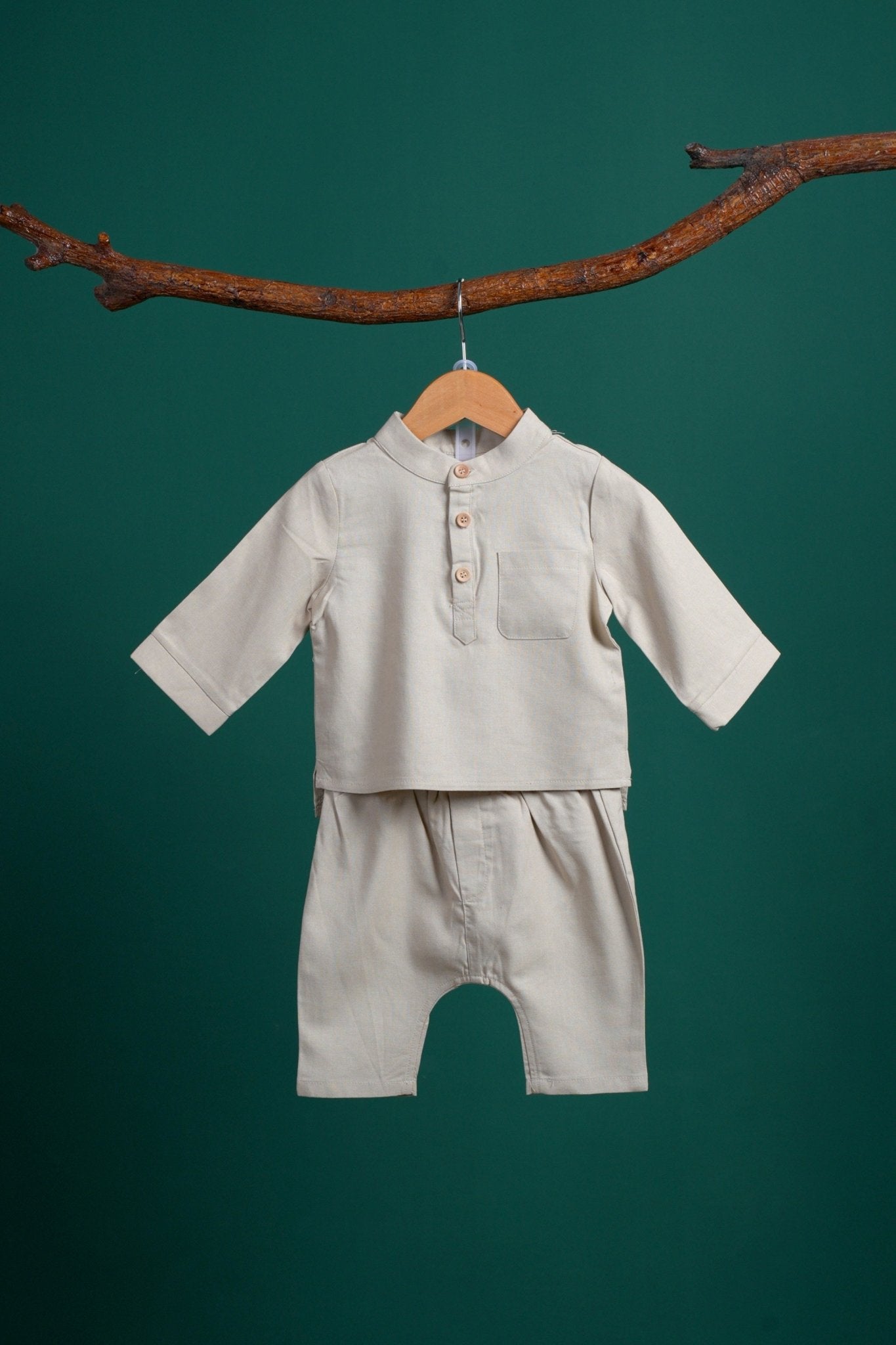 The Rimba Raya Baby Baju Melayu Set Sand - Umbi