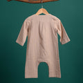 The Rimba Raya Baby Jumpsuit Caramel Stripes - Umbi