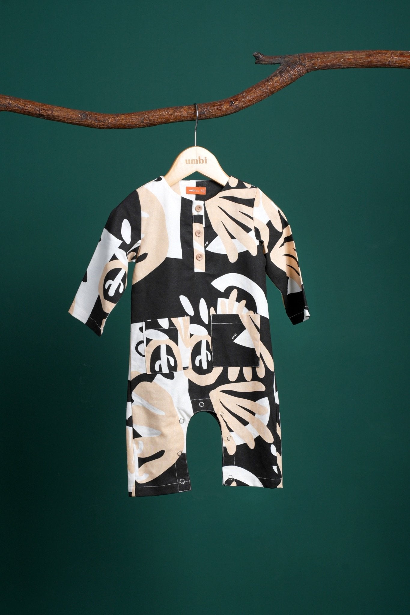 The Rimba Raya Baby Jumpsuit Cempaka Print - Umbi