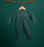 The Rimba Raya Baby Jumpsuit Dark Green - Umbi