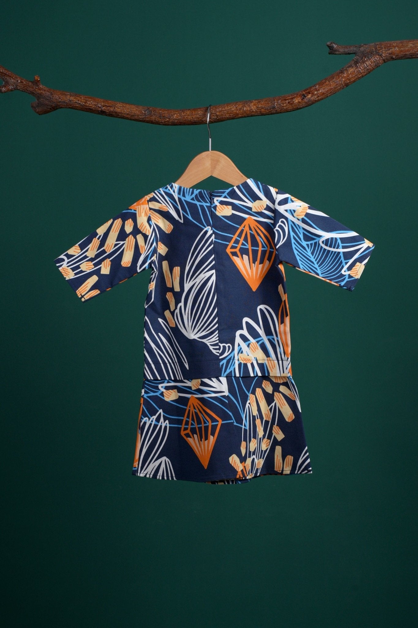 The Rimba Raya Baby Kurung Dress Senja Print - Umbi