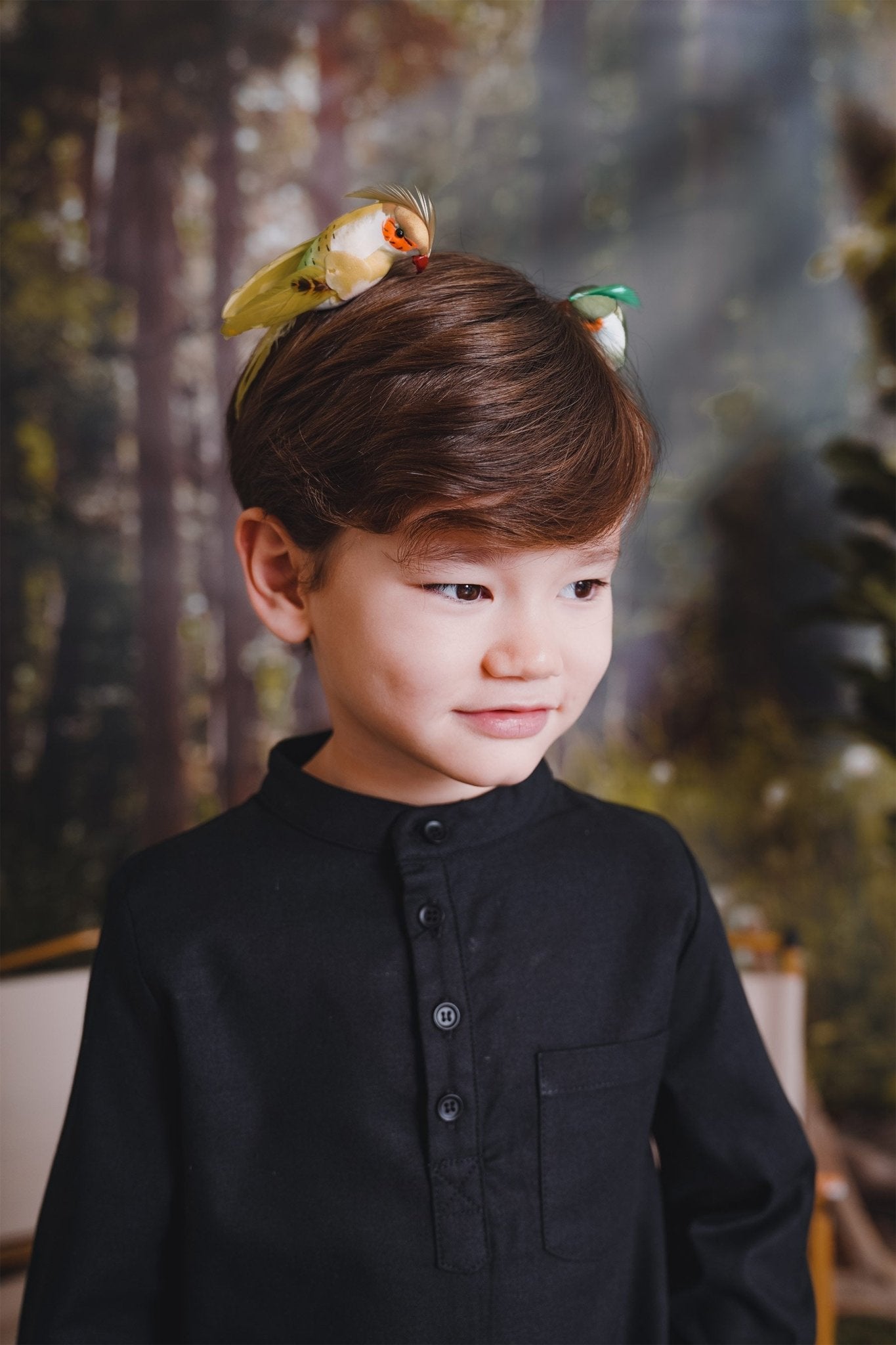 The Rimba Raya Boy Baju Melayu Set Black - Umbi