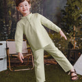 The Rimba Raya Boy Baju Melayu Set Matcha Green - Umbi